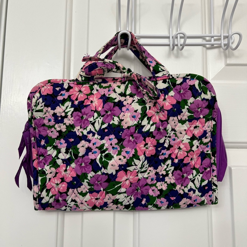 Vera Bradley hanging make up bag. Great pattern and holds a lot!